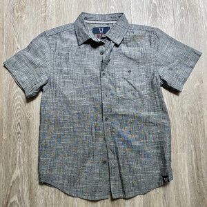 (10) School Boys Heather Grey Quilted  Giraffe  Cotton  Button  Down  Shirt …